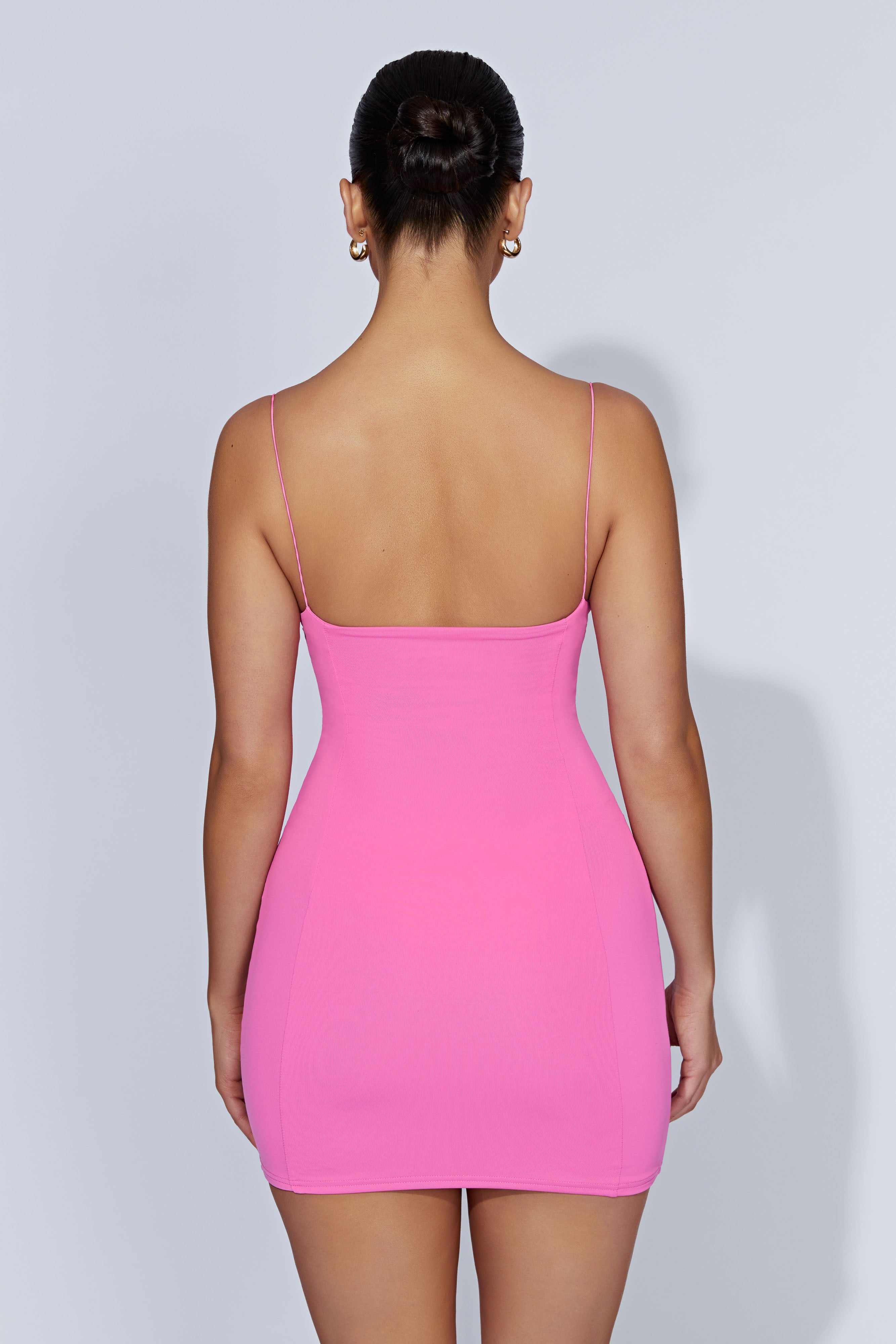 MESHKI Misty Contour Mini Dress - Bubblegum Pink