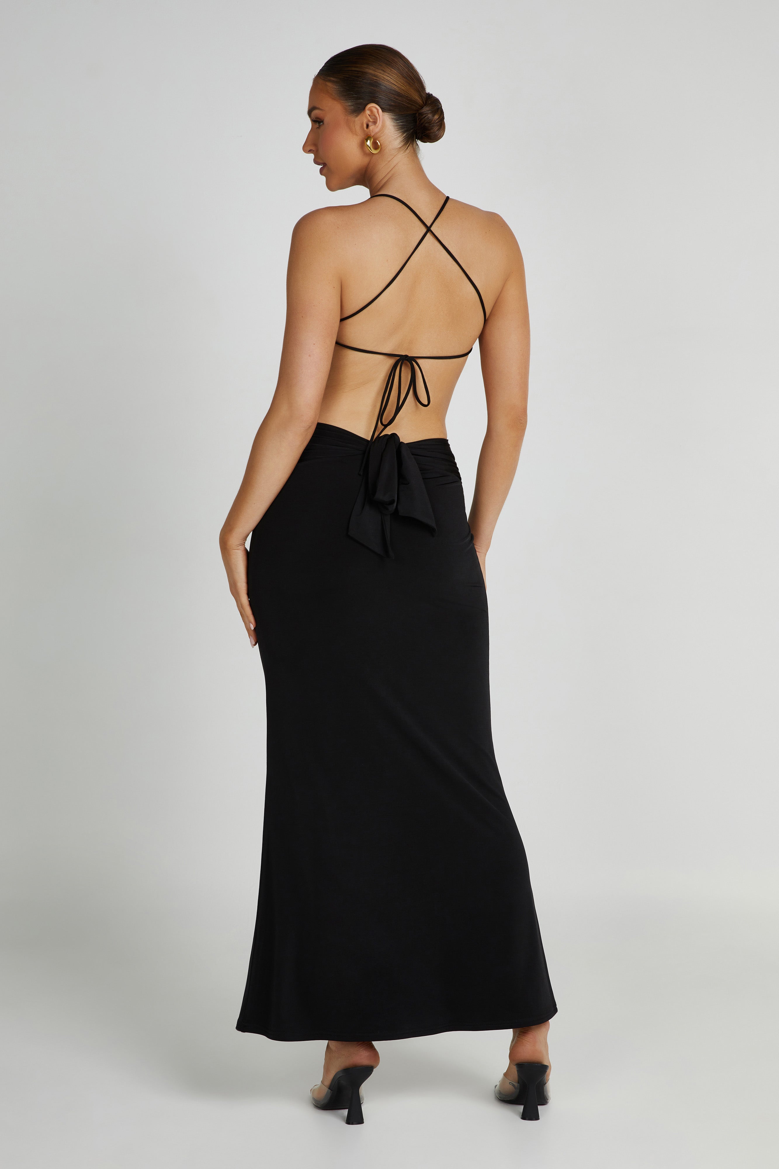 MESHKI Indiana Slinky Maxi Dress - Black